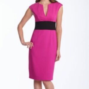 Trina Turk Hot Pink Algonquin Sheath Dress Sm